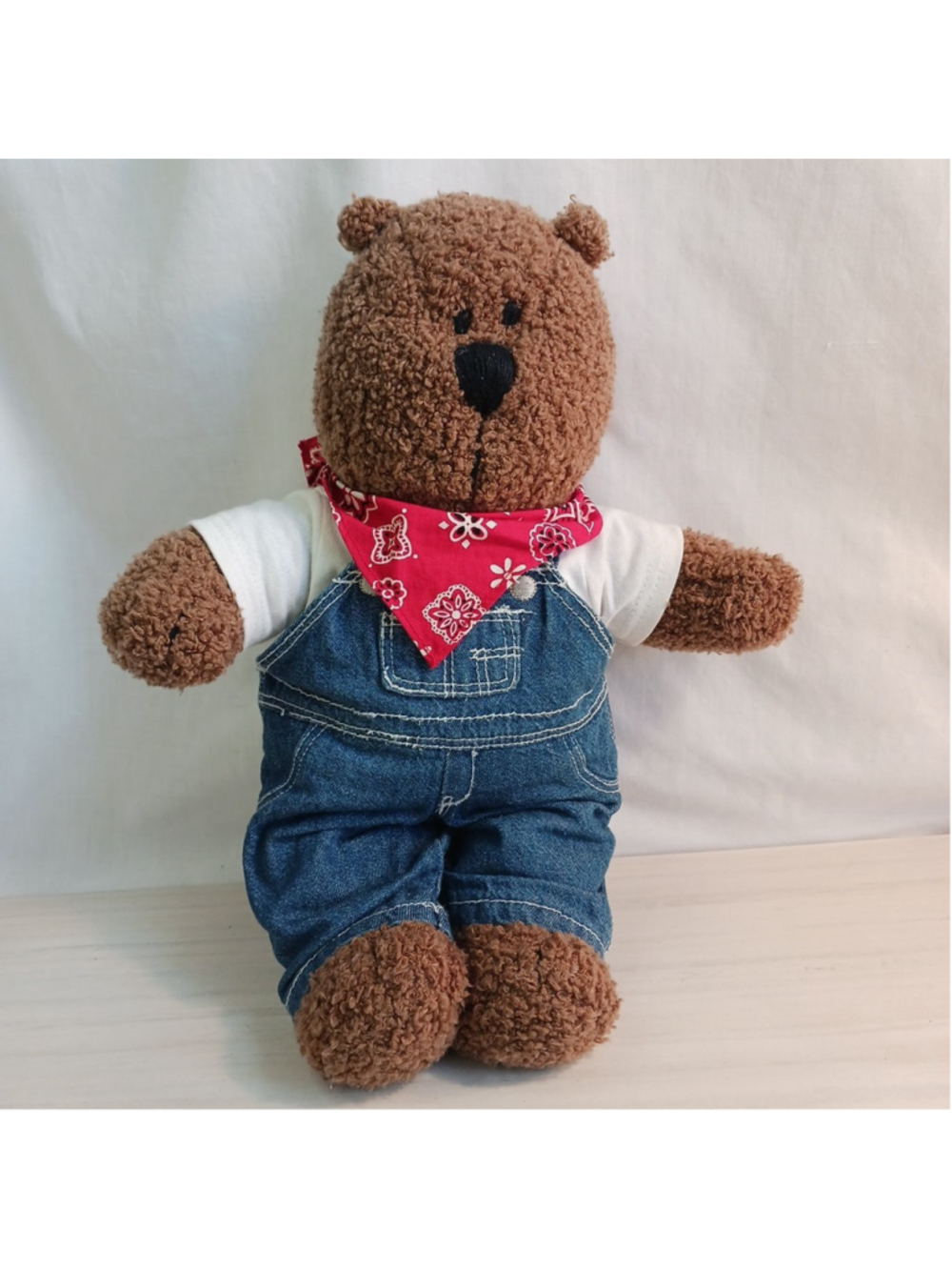 Baby Gap Brannan Bear Jeans Overalls Plush 12 Inch Teddy